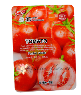 Тканевая 3D маска с экстрактом томата, витаминами А, С и ликопина 