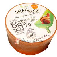 Крем-гель для лица Т. L Bai  с улиточным муцином и алое вера Moods 98% Snail 