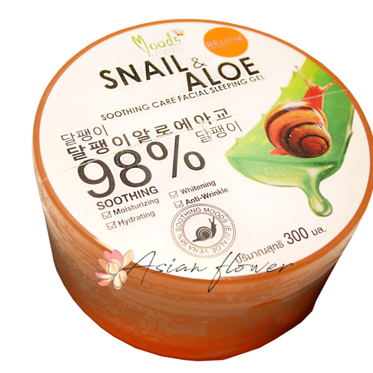 Крем-гель для лица Т. L Bai  с улиточным муцином и алое вера Moods 98% Snail 