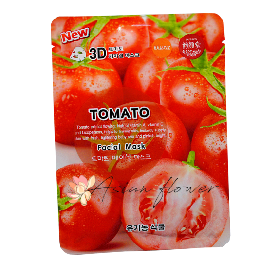 Тканевая 3D маска с экстрактом томата, витаминами А, С и ликопина 