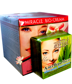 Крем для лица с Алоэ, Кокосовым маслом и с высоким содержанием коллагена  Miracle Bio-Сream Aloe