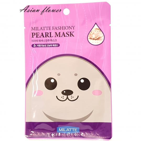 Тканинна маска для обличчя з перловою пудрою Milatte Fashiony Pearl Mask Sheet